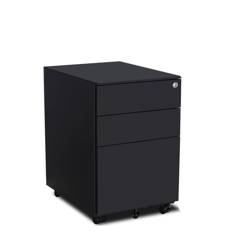 Contemporary Steel File Cabinet File Pedestal Filing Cabinet with Lock and Storage