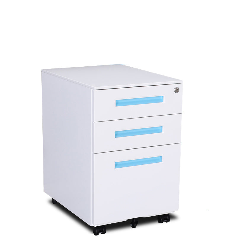 Contemporary Steel File Cabinet File Pedestal Filing Cabinet with Lock and Storage