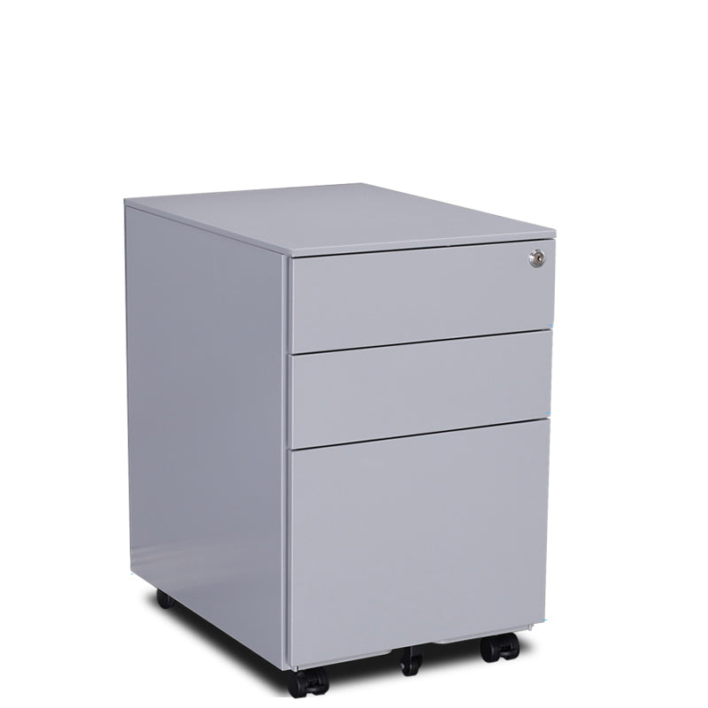 Contemporary Steel File Cabinet File Pedestal Filing Cabinet with Lock and Storage