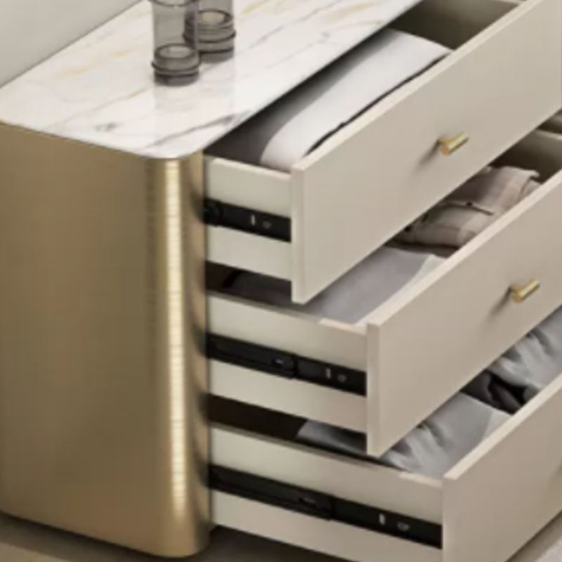 13.65-inch W Classic Glam Storage Chest Stone Storage Chest Dresser