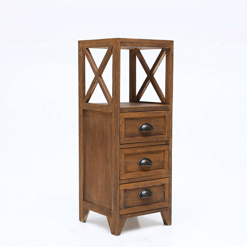 Wooden Storage Chest Dresser American Traditional Dresser with Drawers