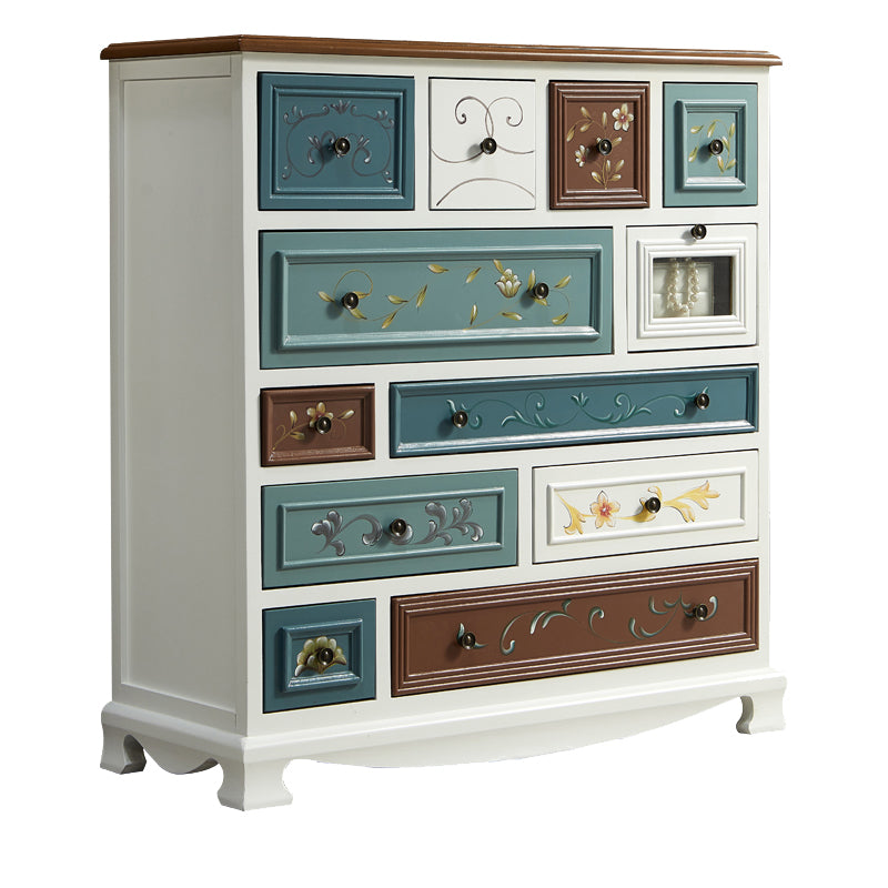 Nautical Bedroom Wooden Storage Chest Horizontal Chest with Drawers