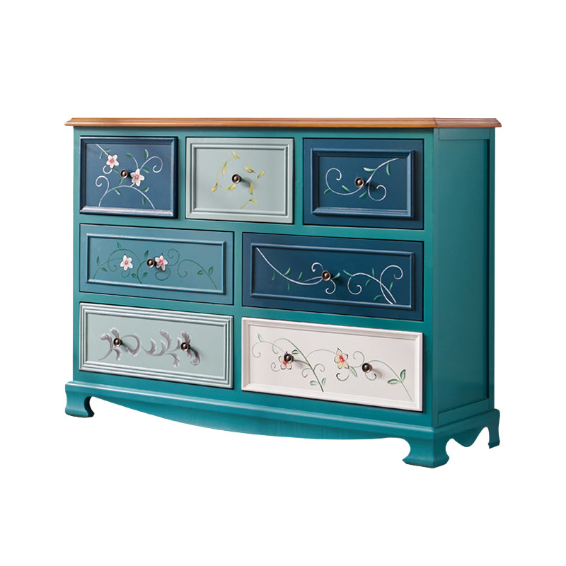 Nautical Bedroom Wooden Storage Chest Horizontal Chest with Drawers