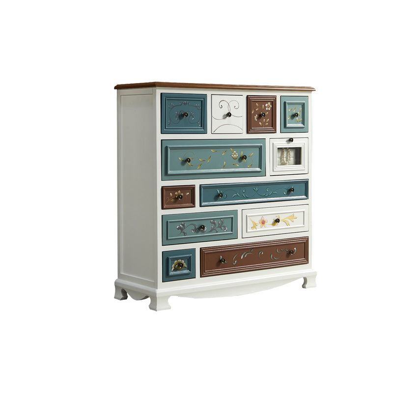 Nautical Bedroom Wooden Storage Chest Horizontal Chest with Drawers