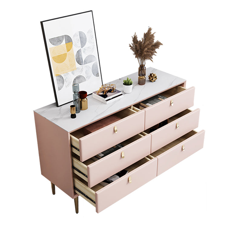 15.6-inch Width Classic Glam Dresser Stone Storage Chest with 5/6/7/9 Drawers