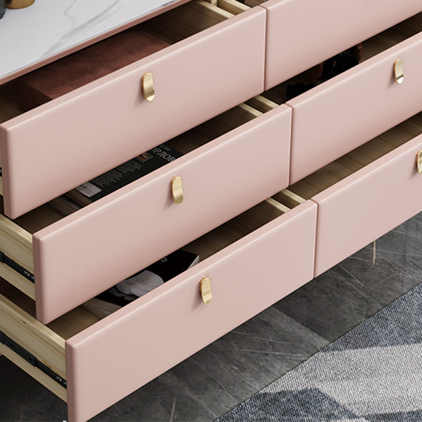 15.6-inch Width Classic Glam Dresser Stone Storage Chest with 5/6/7/9 Drawers