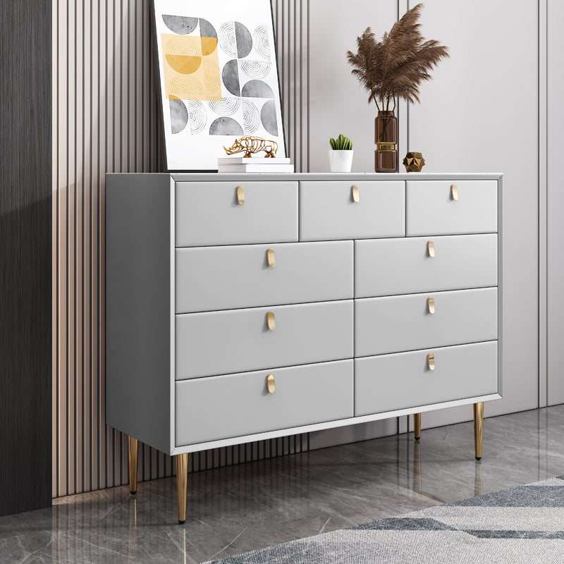 15.6-inch Width Classic Glam Dresser Stone Storage Chest with 5/6/7/9 Drawers