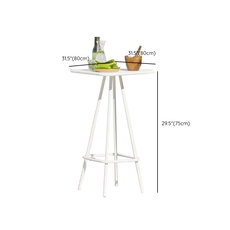 Rust - Resistant Metal Dining Table Rectangle Industrial Style Dining Table