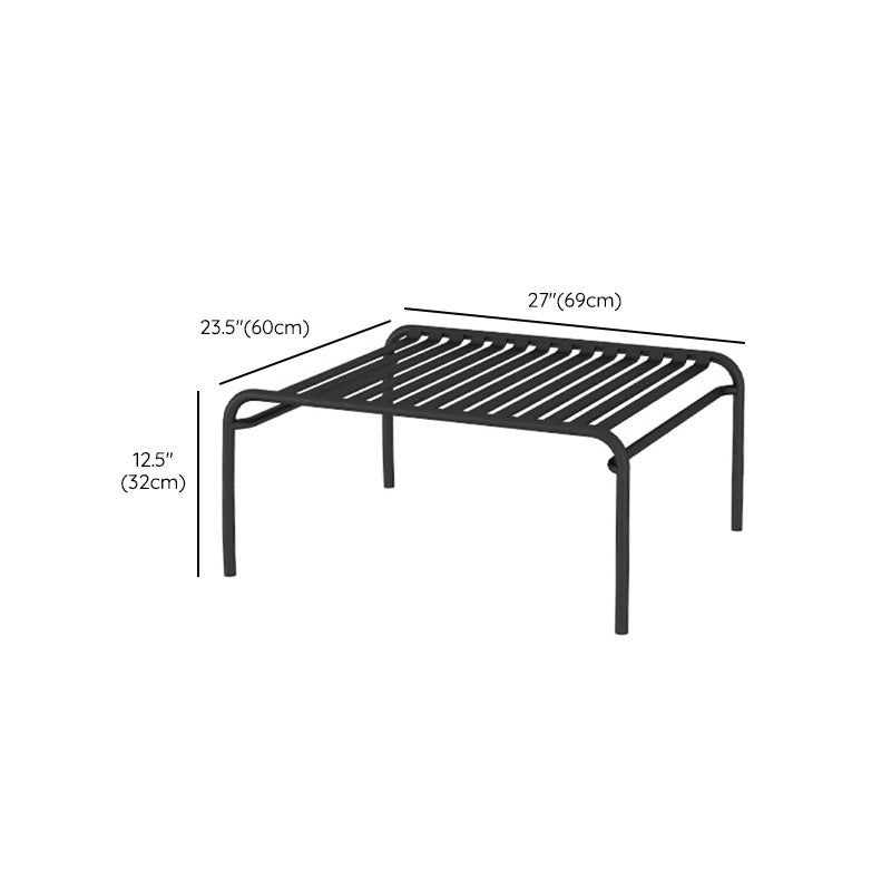 Rust - Resistant Metal Dining Table Rectangle Industrial Style Dining Table