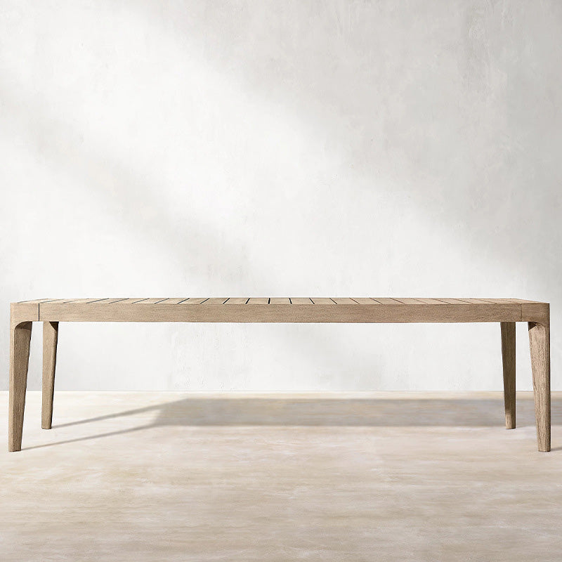 Farmhouse Solid Wood Dining Table Teak UV Resistant Dining Table