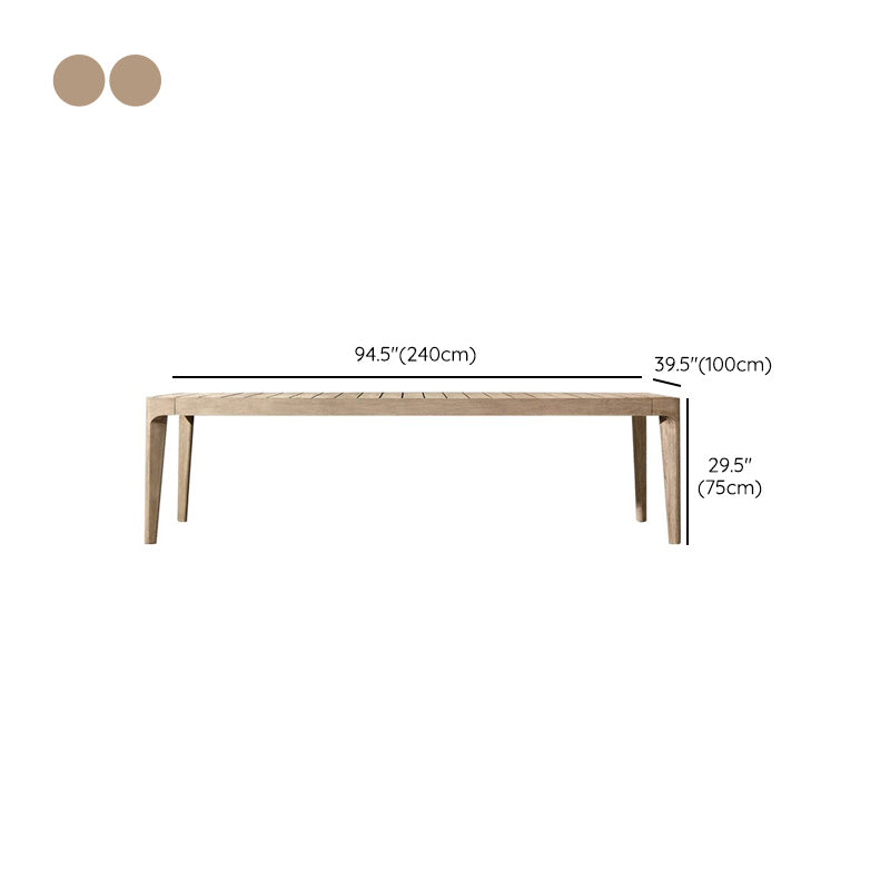 Farmhouse Solid Wood Dining Table Teak UV Resistant Dining Table