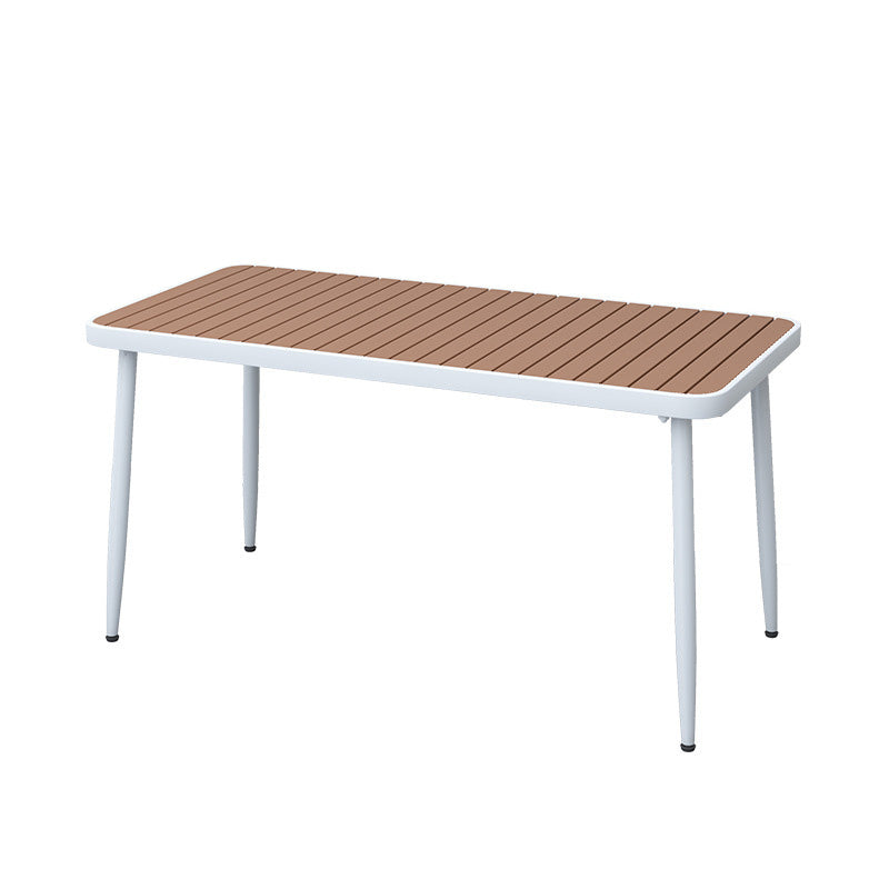 Industrial Brown Dining Set Rust Resistant Metal Dining Table