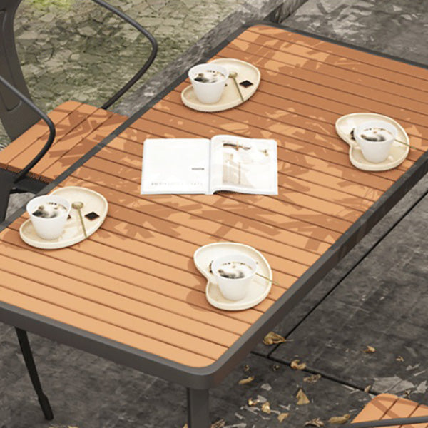 Industrial Unfinished Dining Set Metal UV Resistant Dining Set