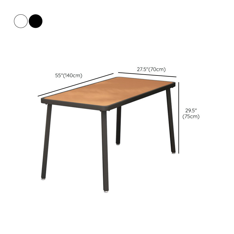 Industrial Unfinished Dining Set Metal UV Resistant Dining Set