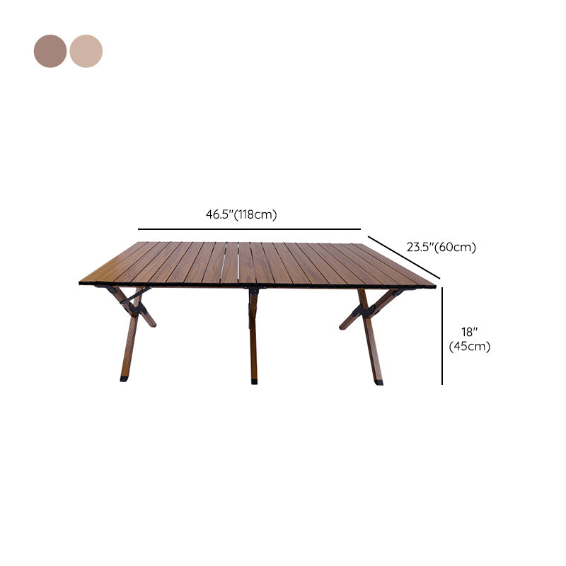 Minimalistic Rectangle Picnic Table Metal Folding Chat Table