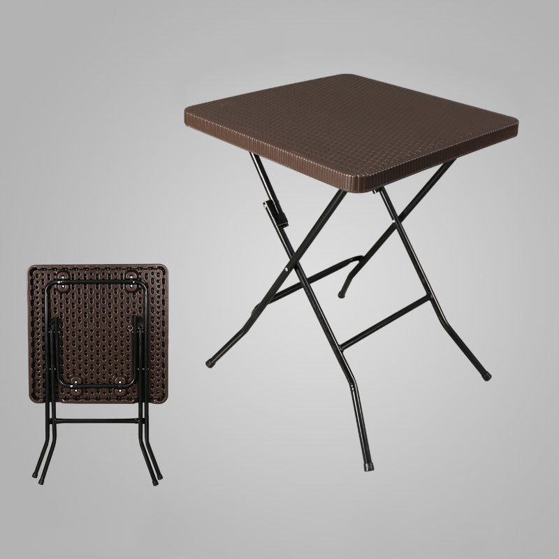 Contemporary Geometric Dining Table Plastic Folding Catio Table