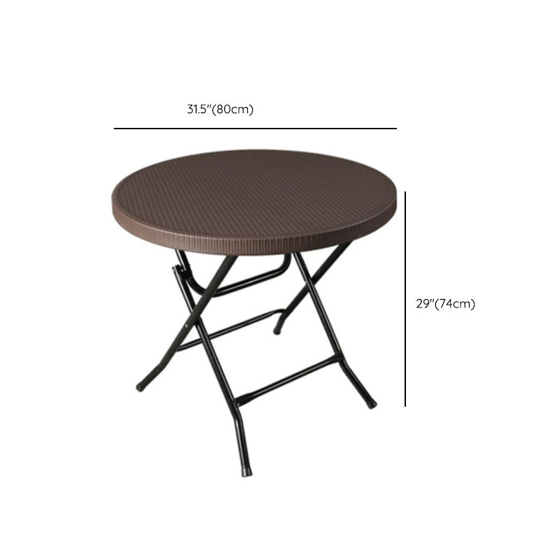 Contemporary Geometric Dining Table Plastic Folding Catio Table
