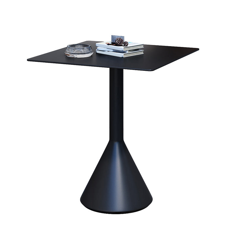 Industrial Ergonomic Bar Table Black 2-Seater Metal Patio Table