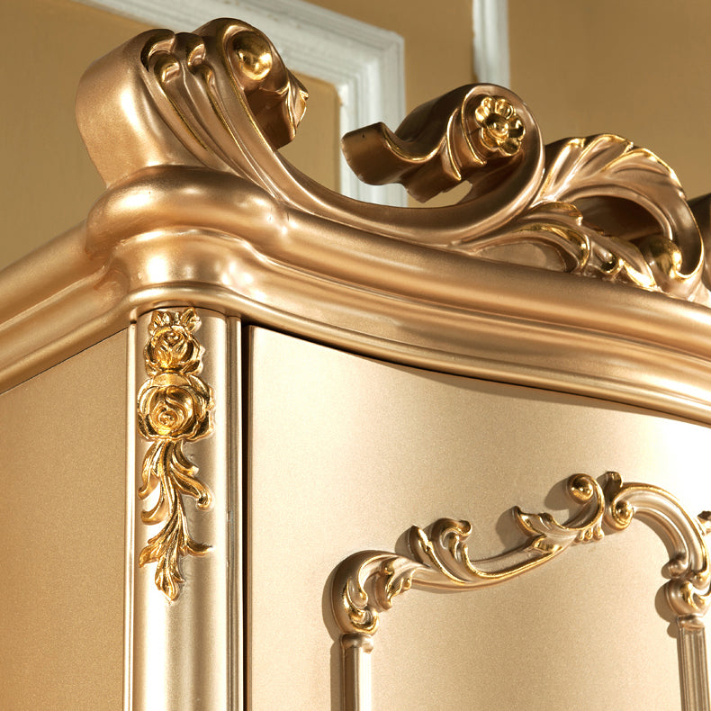 French Country Wardrobe Armoire with Drawer Wooden Wardrobe Cabinet