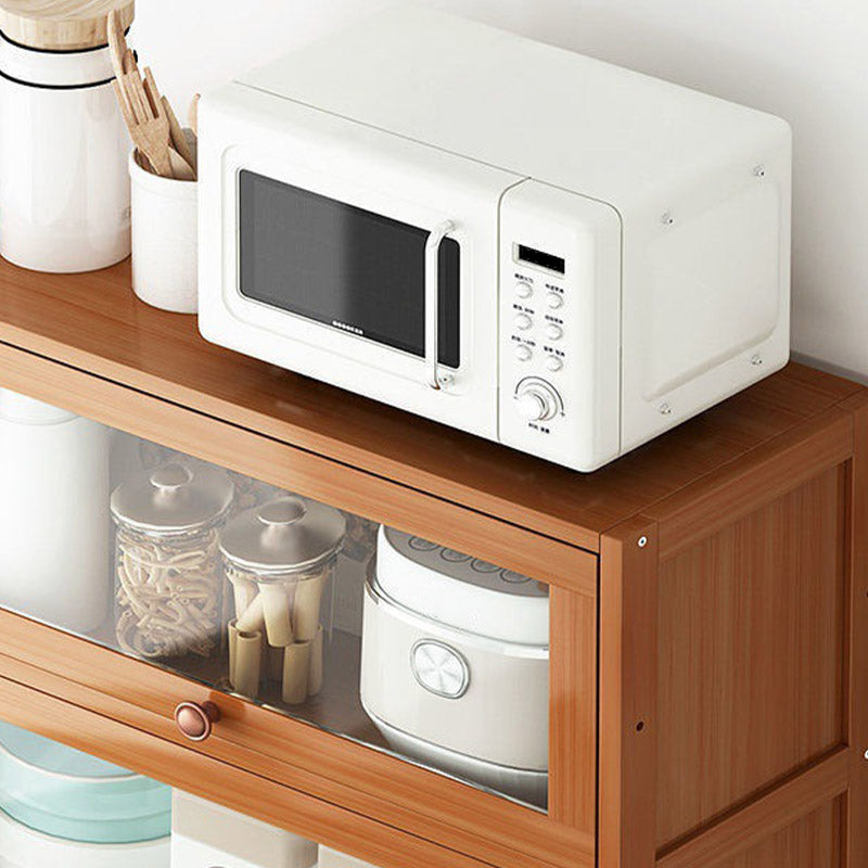 Modern Style Sideboard Brown Bamboo Sideboard for Kitchen Use