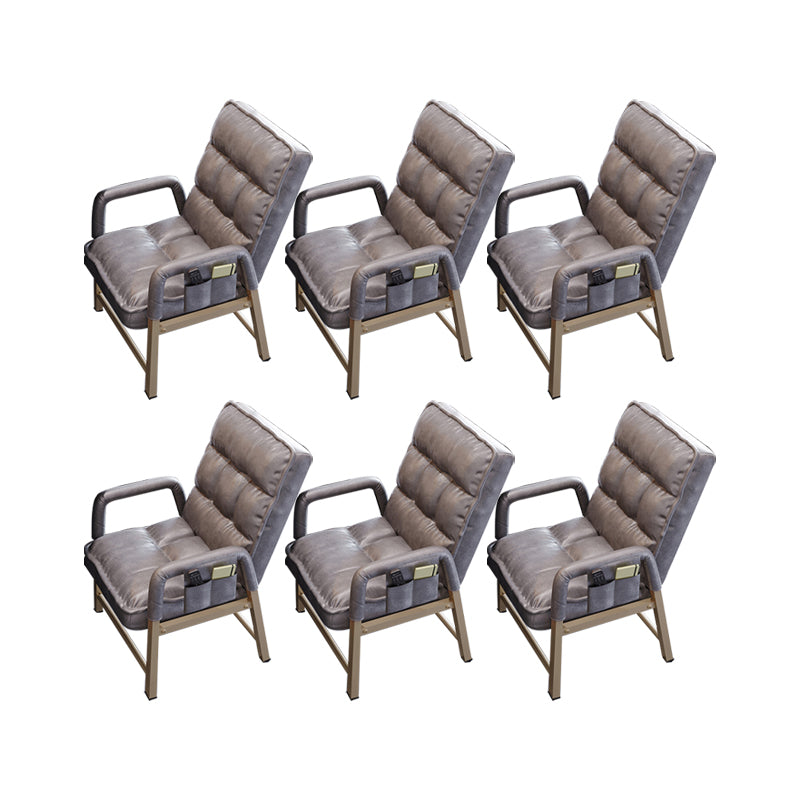 Metal Office Chair Adjustable Back Height Contemporary Arm Chair