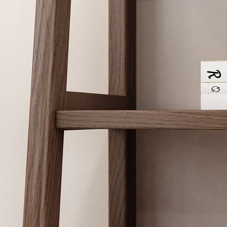 Wooden Ladder Bookshelf Modern Style Open Back Bookcase for Home Office