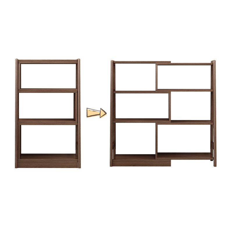 Wooden Ladder Bookshelf Modern Style Open Back Bookcase for Home Office