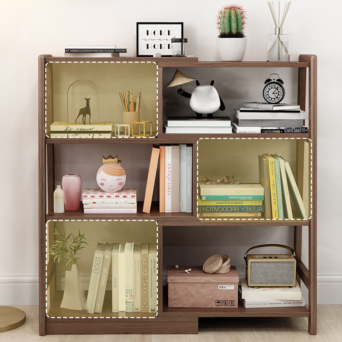 Wooden Ladder Bookshelf Modern Style Open Back Bookcase for Home Office