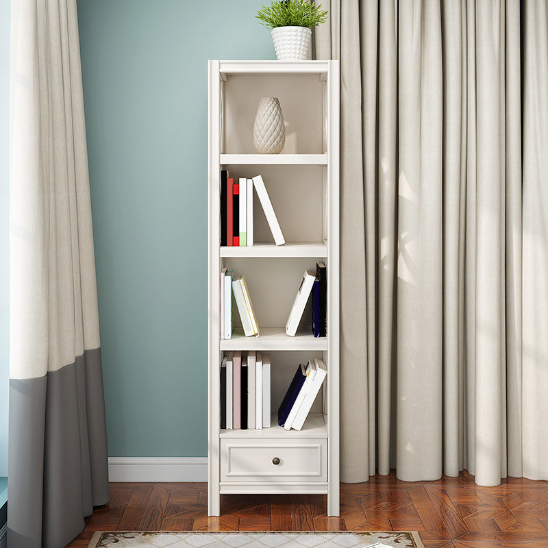 Wood Standard Bookcase Contemporary Closed Back Bookshelf with Shelves