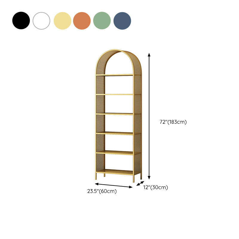 Shelves Included Glam Bookcase Standard Metal Open Back Bookshelf