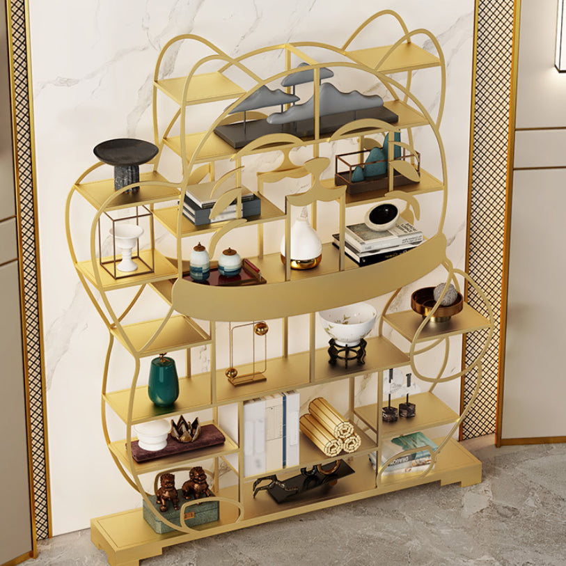 Glam Shelves Included Bookcase Standard Open Back Metal Bookshelf