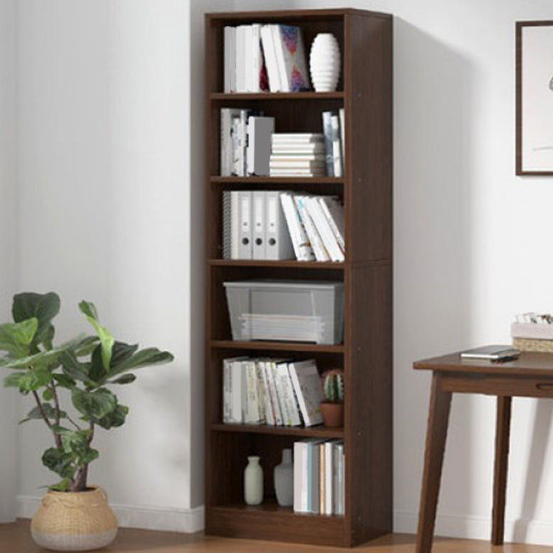 Modern Style Closed Back Standard Bookshelf Engineered Wood Bookcase for Bedroom