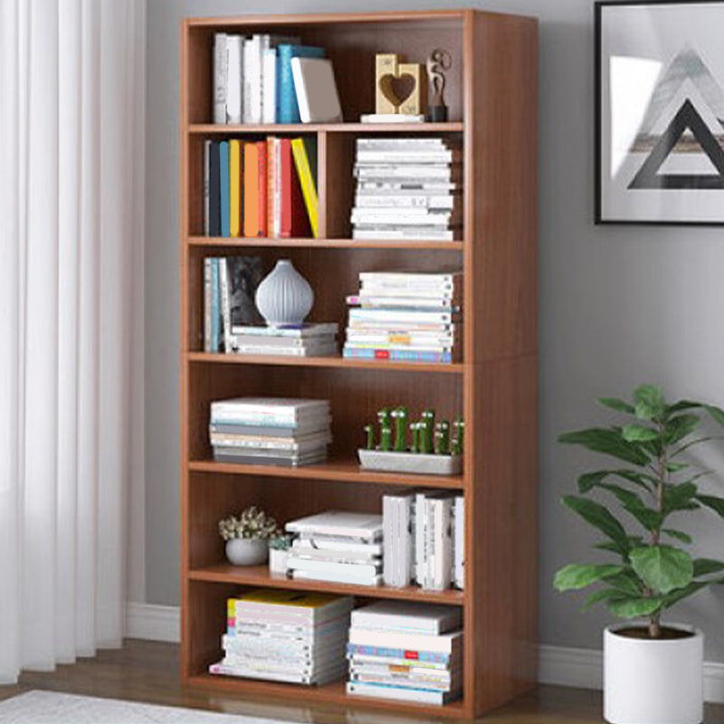 Modern Style Closed Back Standard Bookshelf Engineered Wood Bookcase for Bedroom