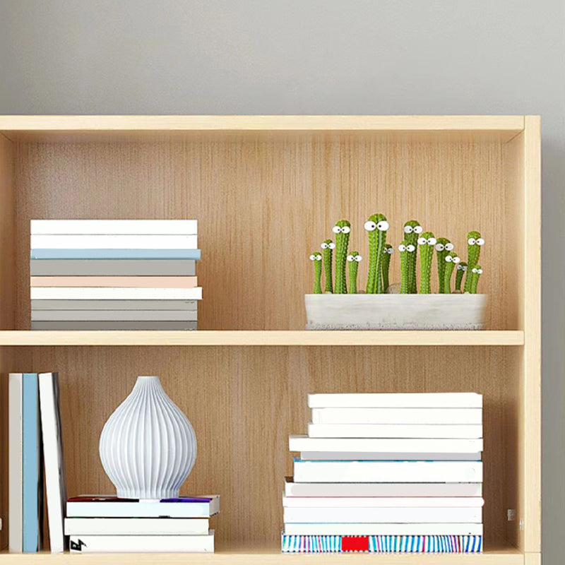 Modern Style Closed Back Standard Bookshelf Engineered Wood Bookcase for Bedroom