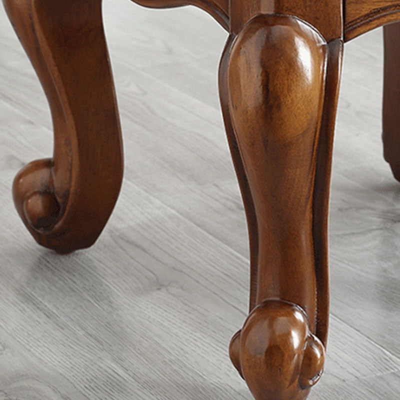 Mid-Century Modern Pouf Ottoman Genuine Leather Tufted Nailhead Trim Rectangle Ottoman