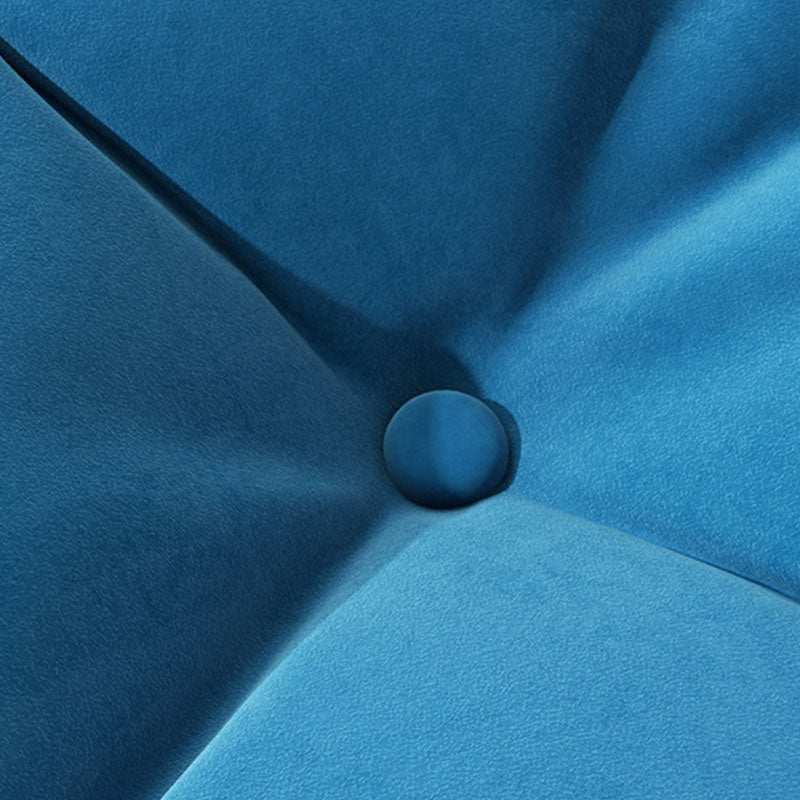 Contemporary Pouf Ottoman Cotton Upholstered Tufted Mushroom Shape Ottoman