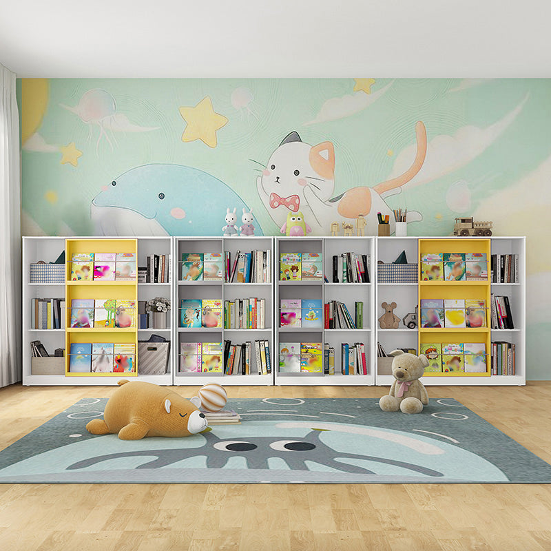 Engineered Wood Standard Bookshelf Contemporary Closed Back Bookcase