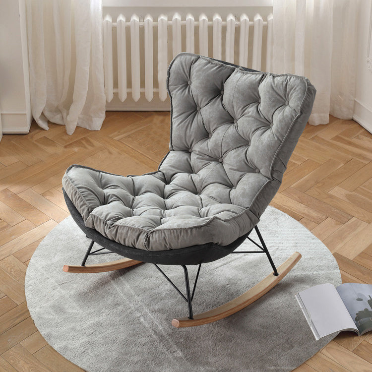 Contemporary Single Sofa Rocking Chair Lazy Rocking Chair for Living Room and Bedroom
