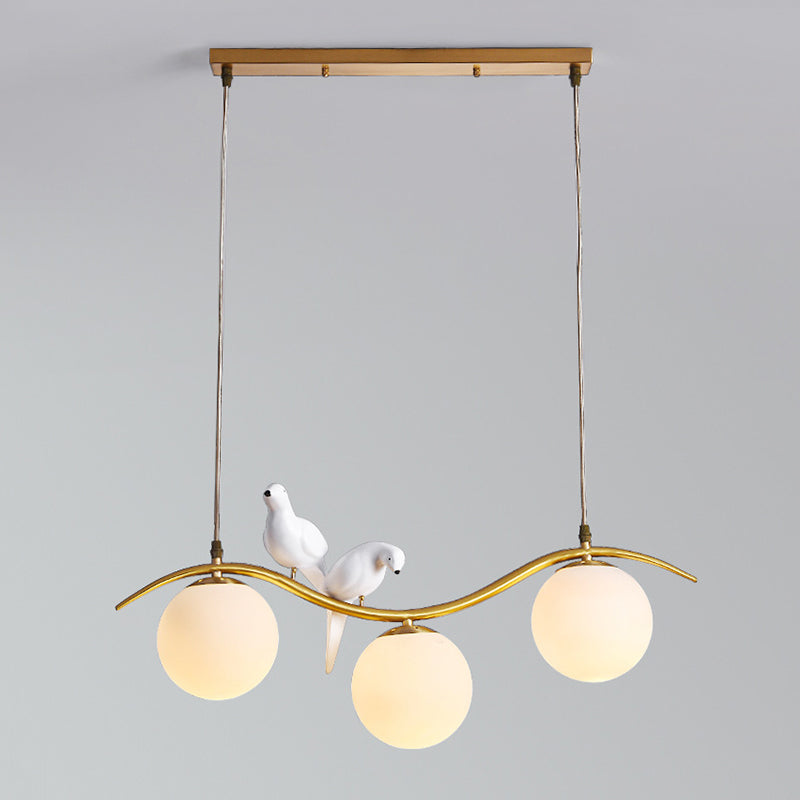 Modern Style Globe Island Pendants Glass Pendant Lights for Dining Room