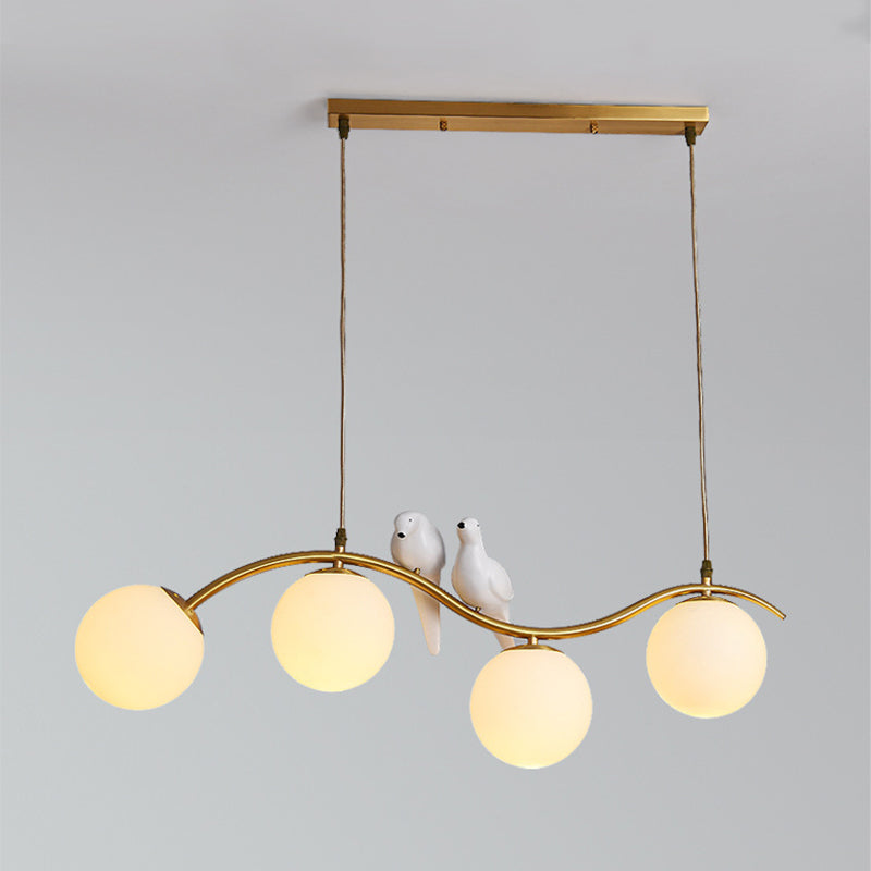 Modern Style Globe Island Pendants Glass Pendant Lights for Dining Room