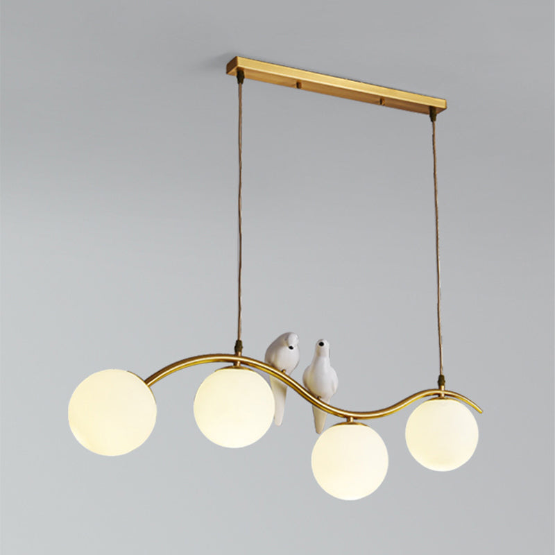 Modern Style Globe Island Pendants Glass Pendant Lights for Dining Room