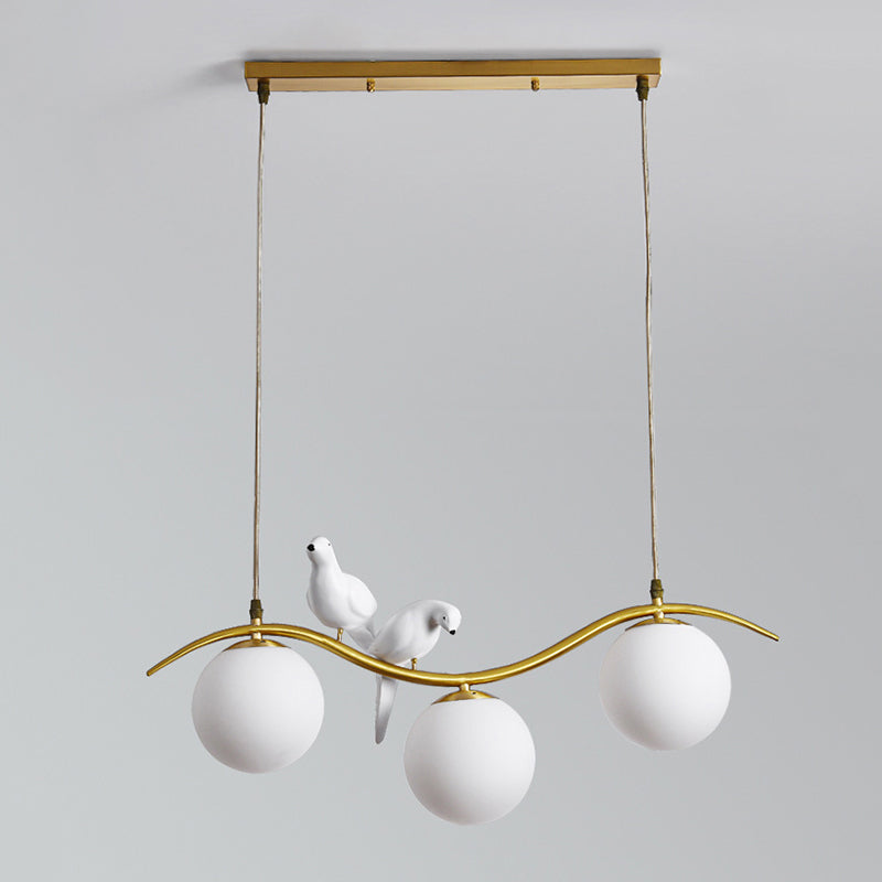 Modern Style Globe Island Pendants Glass Pendant Lights for Dining Room