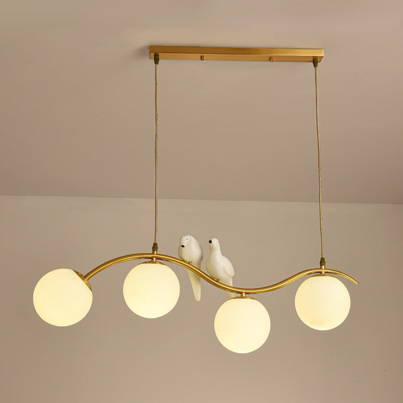 Modern Style Globe Island Pendants Glass Pendant Lights for Dining Room