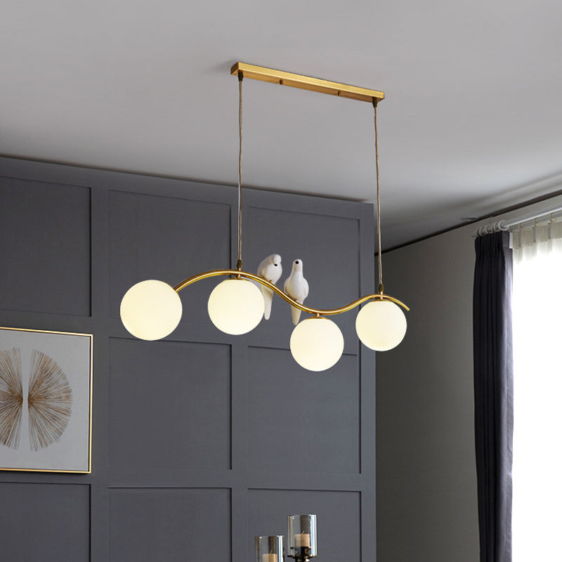 Modern Style Globe Island Pendants Glass Pendant Lights for Dining Room