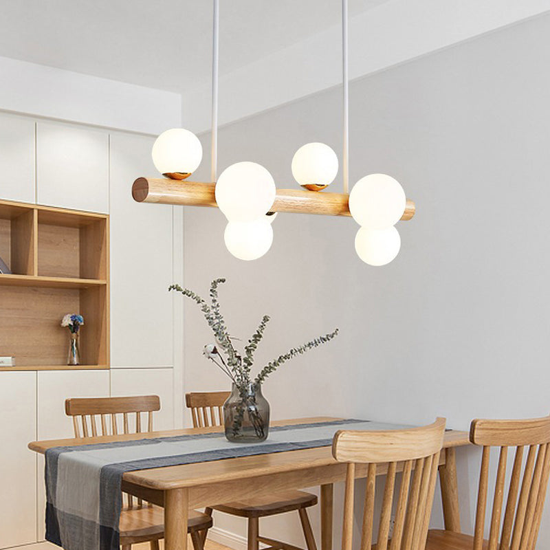 Modern Style Ball Shade Island Pendants Glass Pendant Lights for Dining Room
