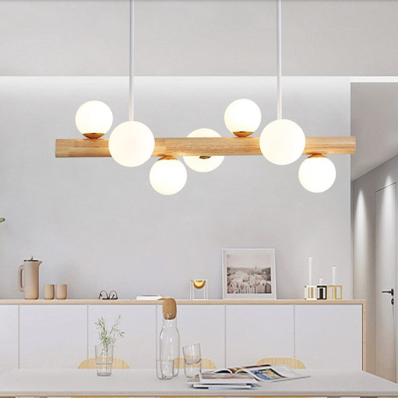 Modern Style Ball Shade Island Pendants Glass Pendant Lights for Dining Room