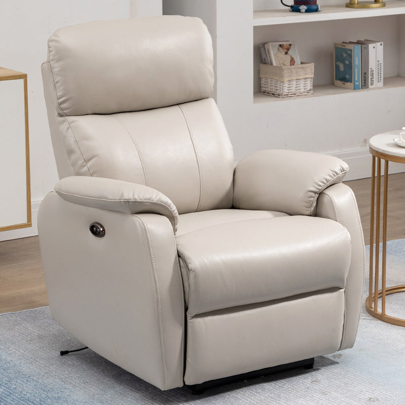 Contemporary Leather Recliner 32.7" Wide Standard Recliner with Footrest