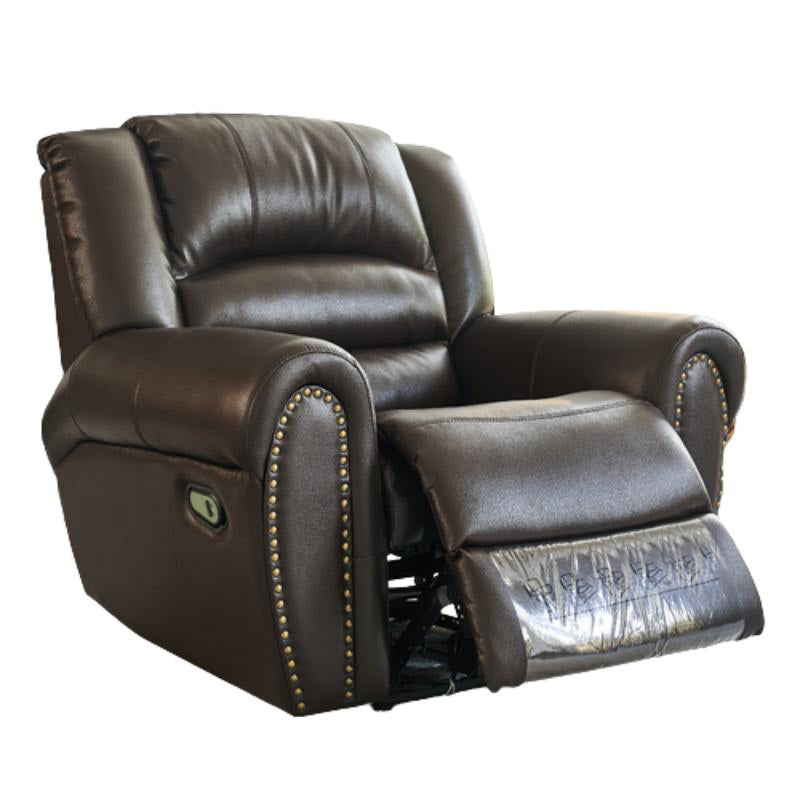 40.94" Wide Brown Standard Recliner Genuine Leather Recliner Chair