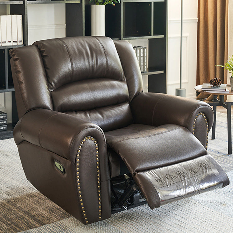 40.94" Wide Brown Standard Recliner Genuine Leather Recliner Chair