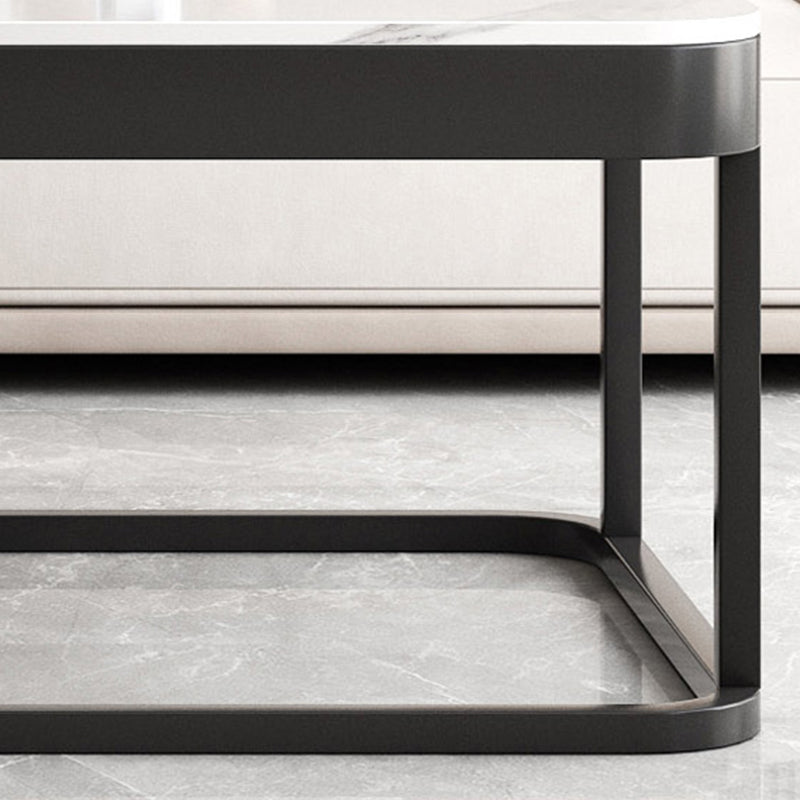 Frame Square Coffee Table Set Glam Nesting Coffee Table Set with Drawer